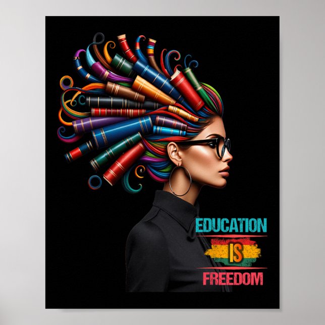 Bildung der Schwarzen Geschichte ist Freedom Black Poster (Vorne)