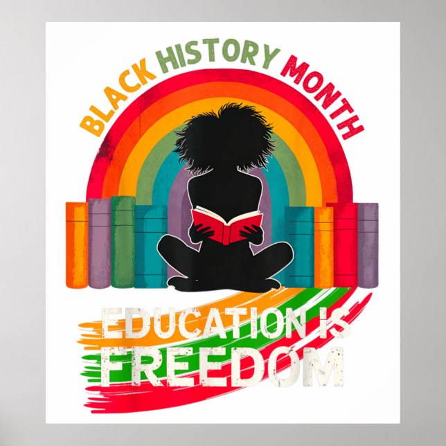 Bildung der Schwarzen Geschichte ist Freiheit Poster (Vorne)