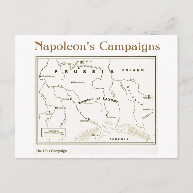 Bildung, Geschichte, Napoleon, Die Kampagne von 18 Postkarte (Vorderseite)