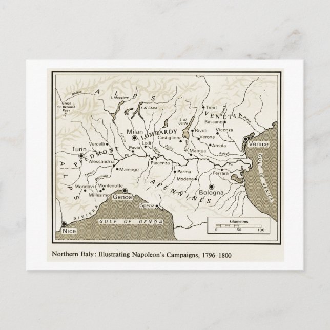 Bildung, Geschichte, Napoleon, Norditalien 1796- Postkarte (Vorderseite)