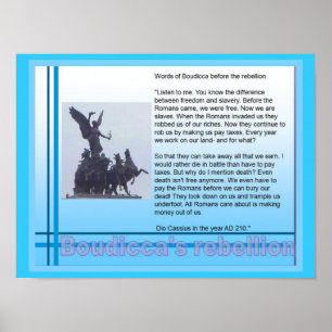 Bildung, Geschichte, Römer, Boudiccas Rebellion Poster