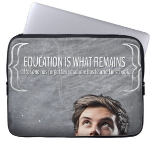 "Bildung" Inspiration Zitat Laptopschutzhülle