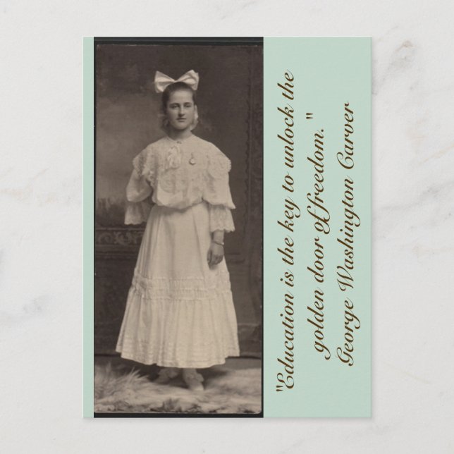 Bildung ist der Schlüssel zum Entsperren der golde Postkarte (Vorderseite)