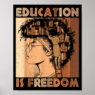 Bildung ist Dom Schwarzer Lehrer Bücher Schwarze G Poster