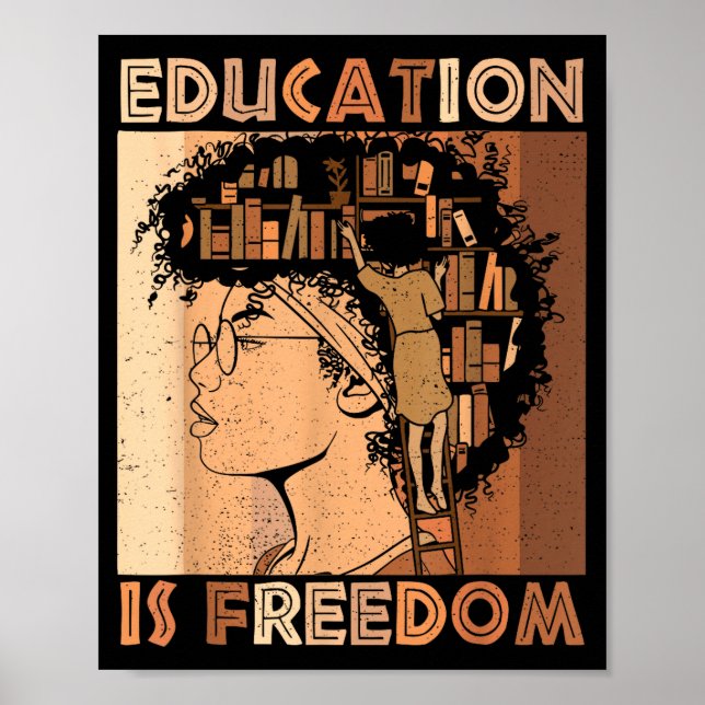 Bildung ist Dom Schwarzer Lehrer Bücher Schwarze G Poster (Vorne)
