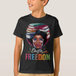 Bildung ist Dom Schwarzer Lehrer Bücher Schwarze G T-Shirt