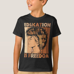 Bildung ist Dom Schwarzer Lehrer Bücher Schwarze G T-Shirt
