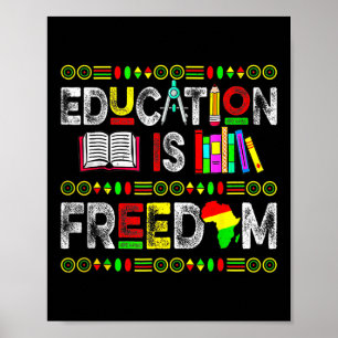 Bildung ist Freiheit Afrikanische Jugendliche Frau Poster