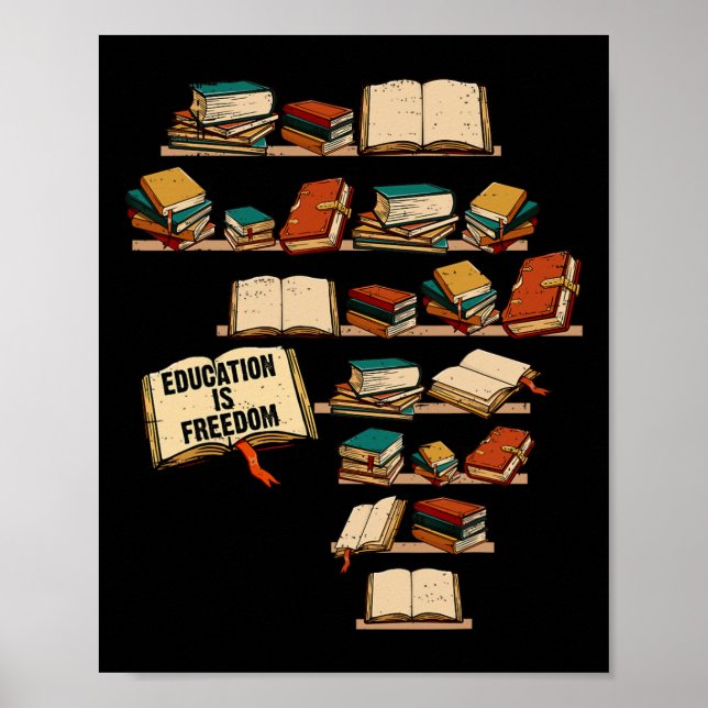 Bildung ist Freiheit Afrikanisches Junetchen Schwa Poster (Vorne)