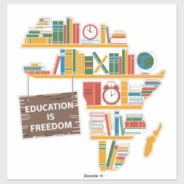Bildung ist Freiheit Aufkleber (Blatt)