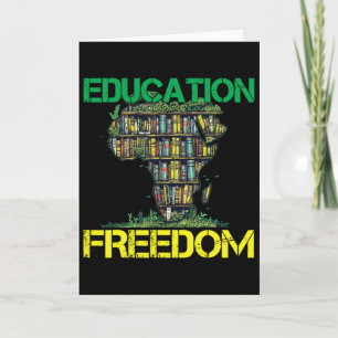 Bildung ist Freiheit Black History Month Afrikaner Karte