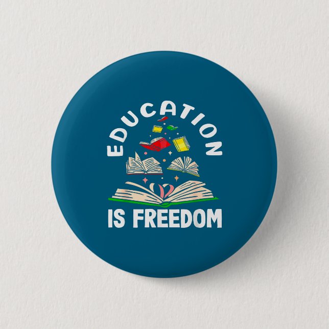 Bildung ist Freiheit Black History Month  Button (Vorderseite)