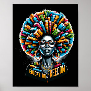 Bildung Ist Freiheit Black History Month Lehrer B Poster