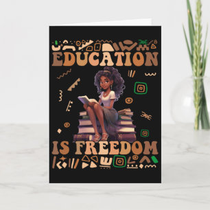 Bildung Ist Freiheit Black History Month Lehrer W Karte