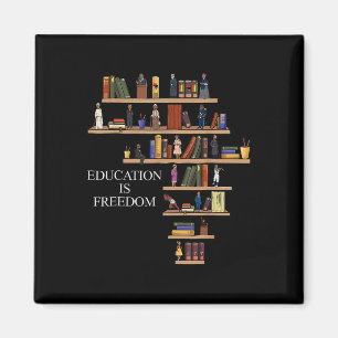 Bildung Ist Freiheit Buchleser Black History Mon Magnet