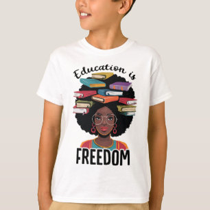 Bildung ist Freiheit Lehrer Black History Month B T-Shirt