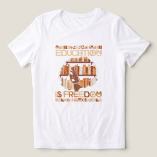 Bildung ist Freiheit Schwarze Geschichte Tri-Blend Shirt