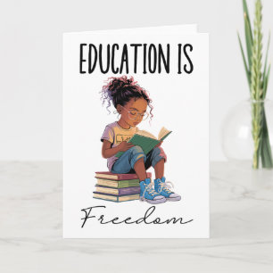 Bildung ist Freiheit Schwarze Lehrer Bücher Schwar Karte