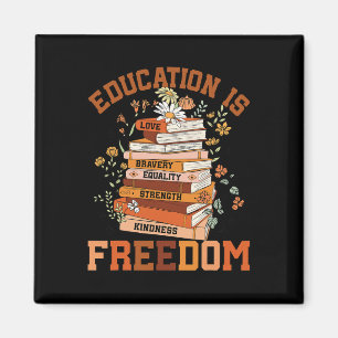 Bildung ist Freiheit Schwarzer Lehrer Bücher Schwa Magnet