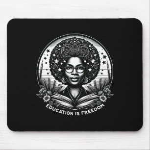 Bildung ist Freiheit Schwarzer Lehrer Bücher Schwa Mousepad