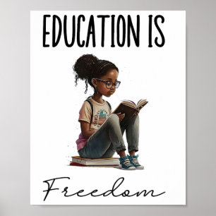 Bildung Ist Freiheit Schwarzer Lehrer Bücher Schwa Poster