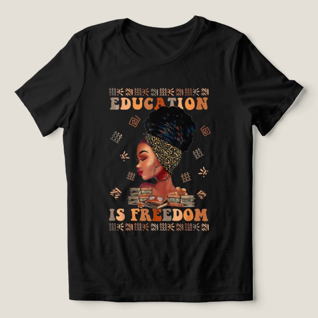 Bildung ist Freiheit Tri-Blend Shirt (Design Vorderseite)