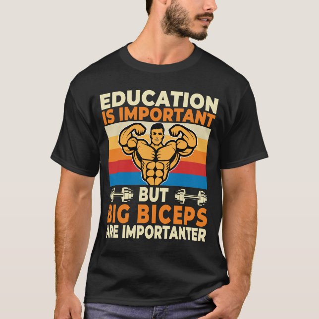 Bildung ist wichtig große Schläge sind wichtig T-Shirt (Vorderseite)