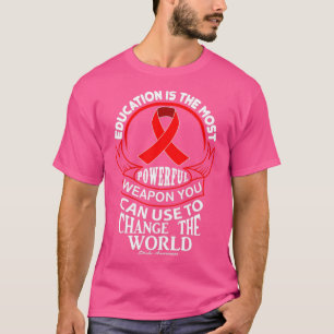 Bildung kann das Bewusstsein der Welt für Schlagan T-Shirt