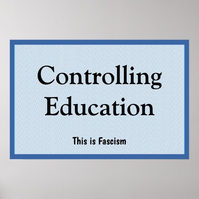 Bildung kontrollieren poster (Vorne)
