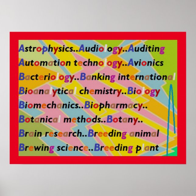 Bildung Learning Design in gemischten Farben Poster (Vorne)