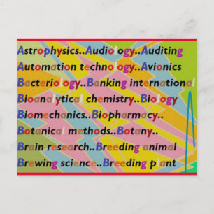Bildung Learning Design in gemischten Farben Postkarte