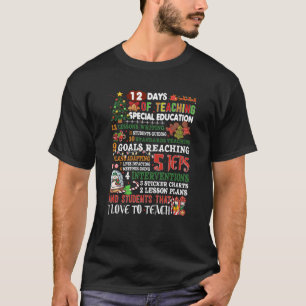 Bildung Lehrer SPED Schule Xmas Ugly Ch T-Shirt