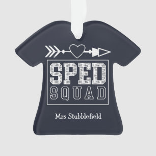 Bildung Lehrer SPED Squad Personalisiert Ornament