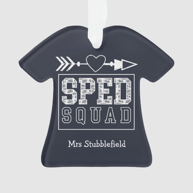 Bildung Lehrer SPED Squad Personalisiert Ornament (Vorderseite)