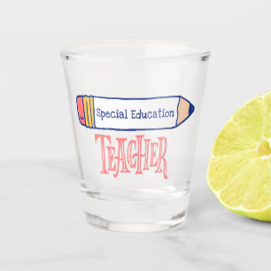 Bildung Lehrer Stift Design Schnapsglas