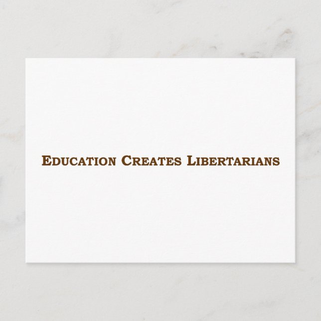 Bildung macht dich libertär postkarte (Vorderseite)