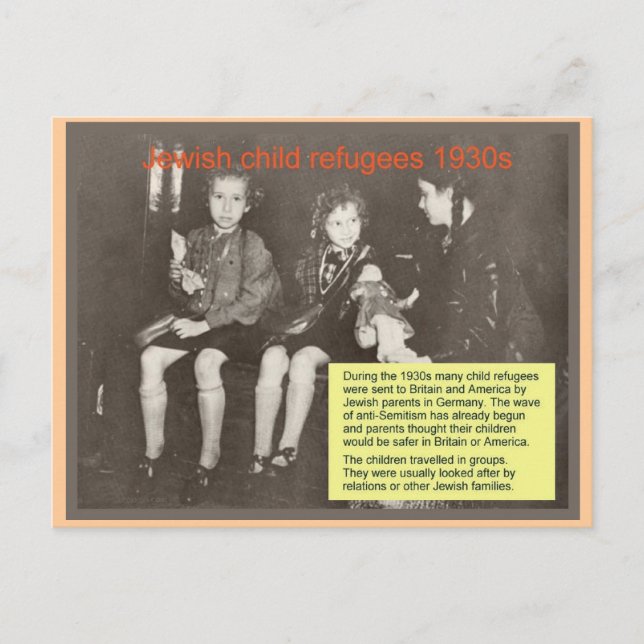 Bildung, Religion, Judentum, jüdische Flüchtlinge  Postkarte (Vorderseite)