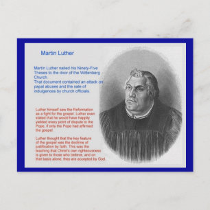 Bildung, Religion, Martin Luther Postkarte