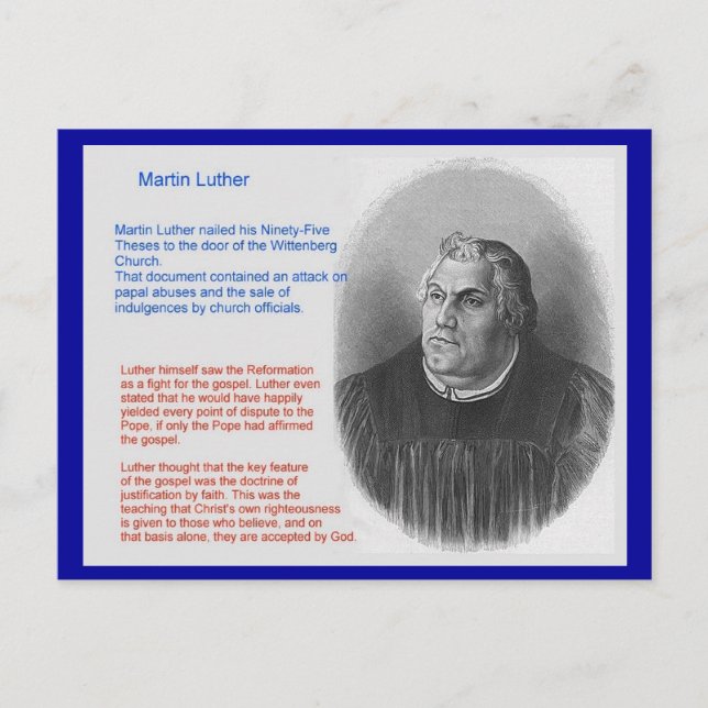 Bildung, Religion, Martin Luther Postkarte (Vorderseite)