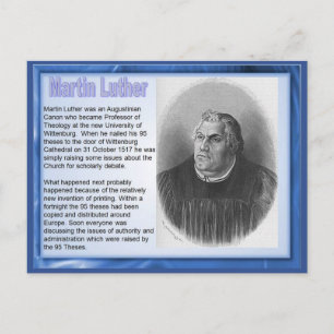 Bildung, Religion, Reformation Martin Luther Postkarte