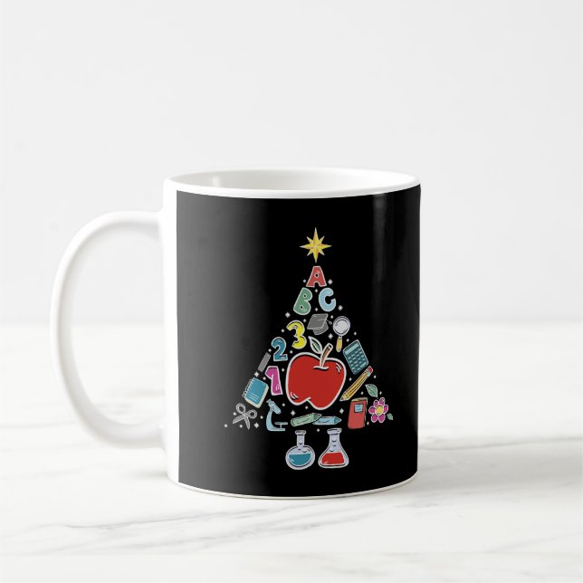Bildung School Educator - Christmas Tree Teacher Kaffeetasse (Links)
