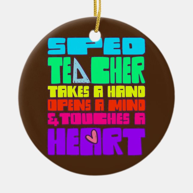 Bildung SPED Lehrer macht Handarbeit Keramik Ornament (Vorne)