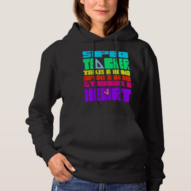 Bildung-Sped-Lehrer öffnet sich. Hoodie (Vorderseite)