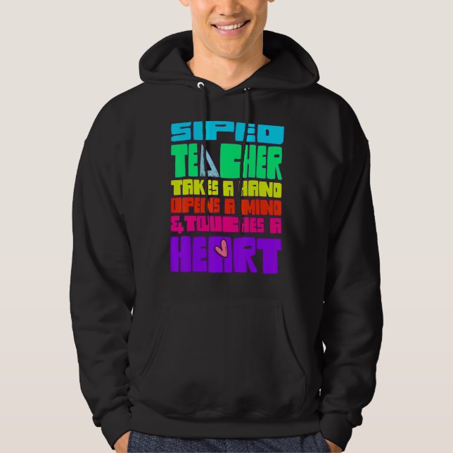Bildung-Sped-Lehrer öffnet sich. Hoodie (Vorderseite)