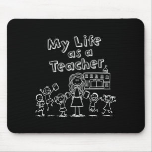 Bildung-Stickfigur-Design mein Leben als Lehrer Mousepad