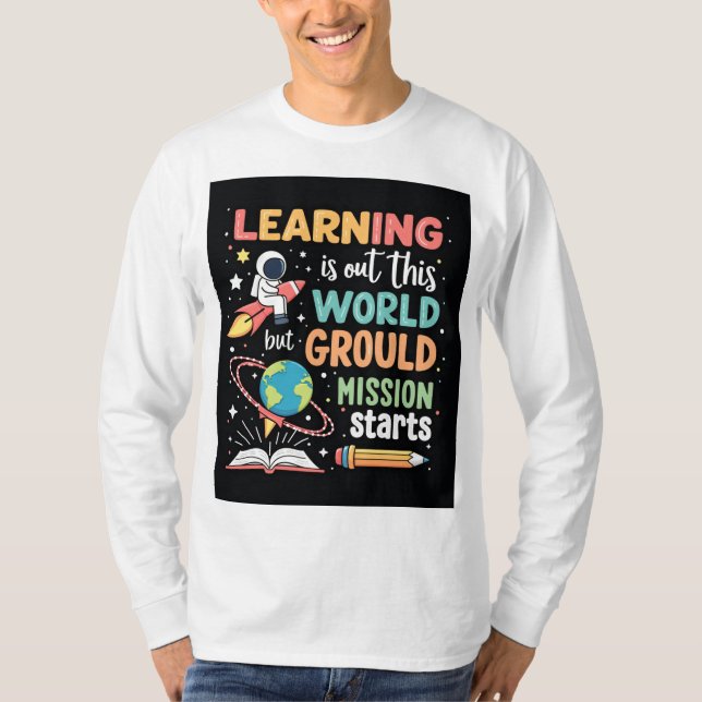 Bildung-T - Shirt für das Erlernen des Weltraums a (Vorderseite)
