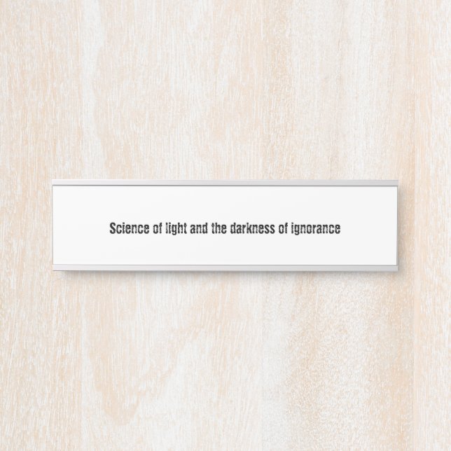 Bildung Türschild (Vorderseite )