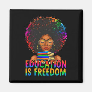 Bildung über schwarze Geschichte ist Freiheit Büch Magnet