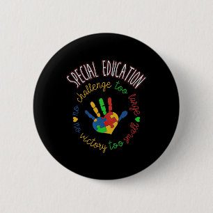 Bildung- und Autismus-Bewusstseinslehrer Button
