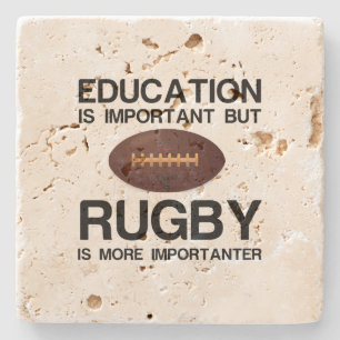 Bildung und Rugby Steinuntersetzer
